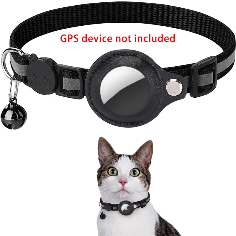 Anti-Lost Reflective Cat Collar with Airtag Case & Bell