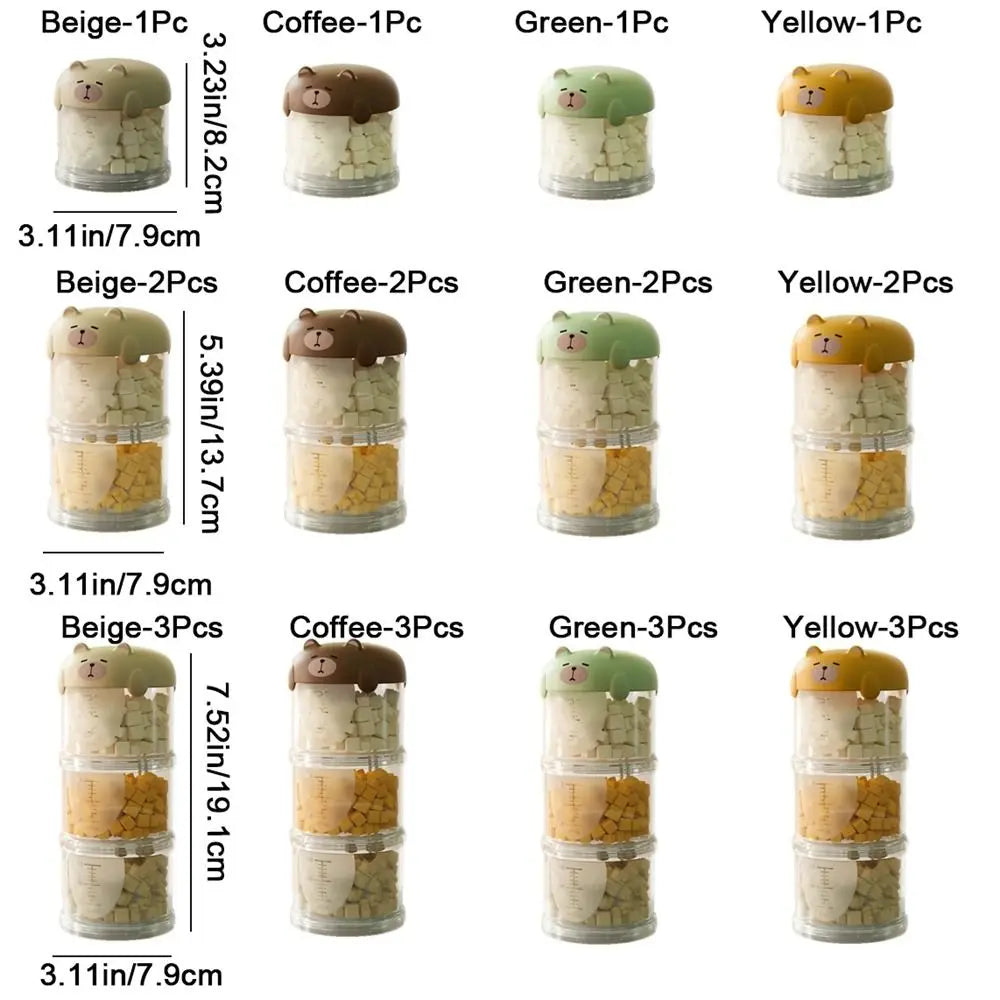 Cute Multi-Layer Pet Food Storage Box – Sealed & Moisture-Proof