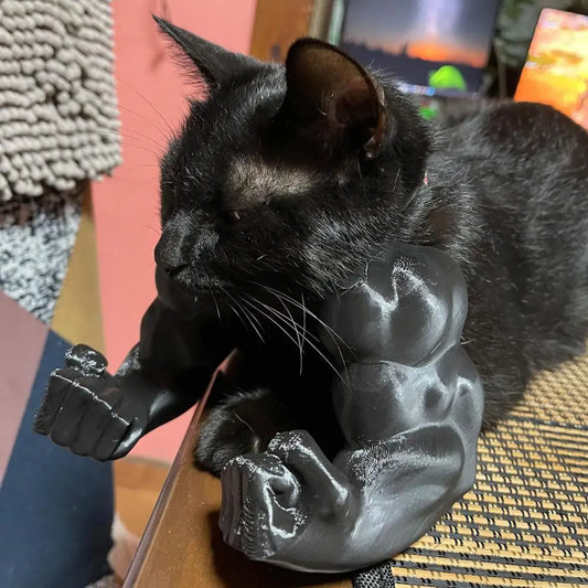 3D Printed Cat Muscle Arm – Funny Halloween Costume Accessory for Pets