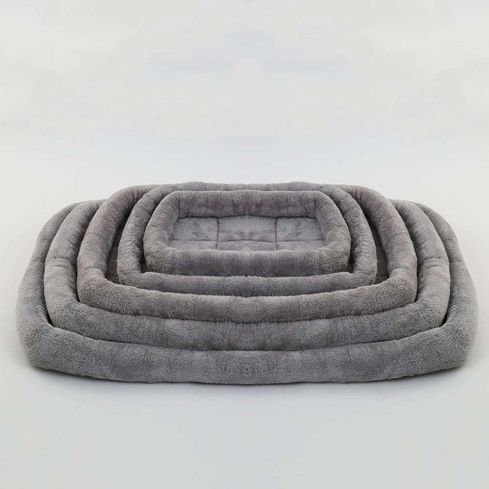 Soft Plush Square Pet Bed – Cozy Cushion for Cats & Dogs