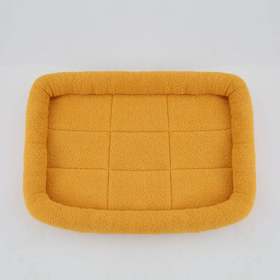 Soft Plush Square Pet Bed – Cozy Cushion for Cats & Dogs