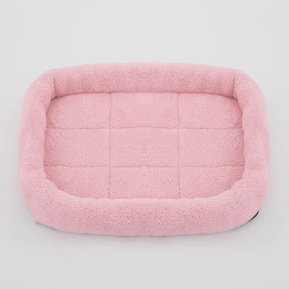 Soft Plush Square Pet Bed – Cozy Cushion for Cats & Dogs