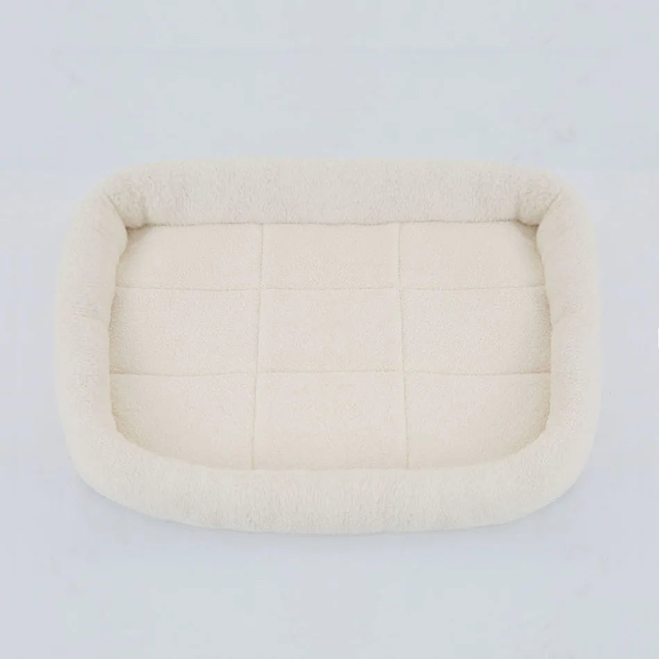 Soft Plush Square Pet Bed – Cozy Cushion for Cats & Dogs
