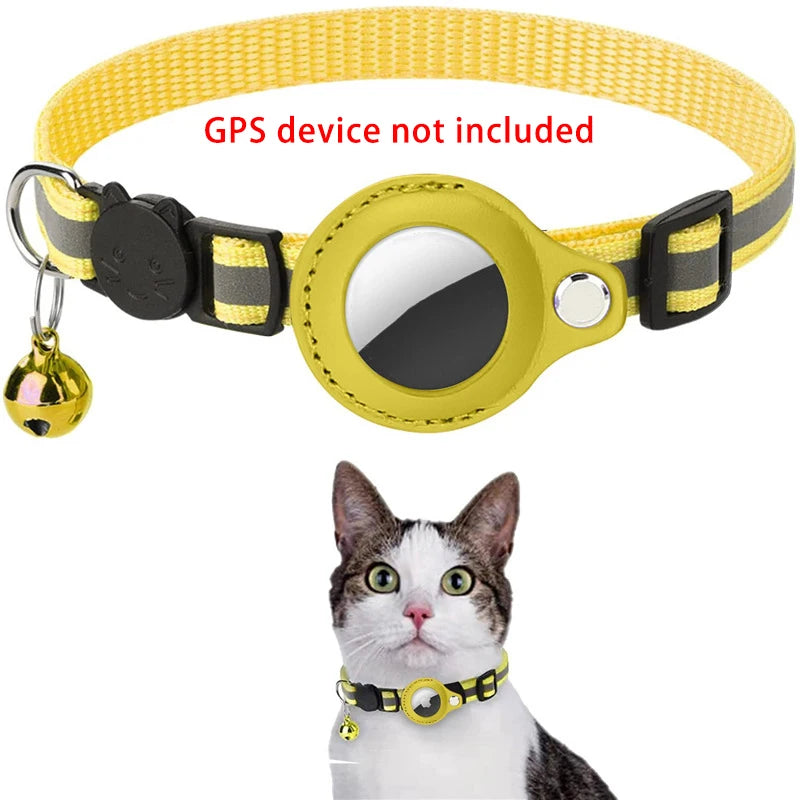 Anti-Lost Reflective Cat Collar with Airtag Case & Bell