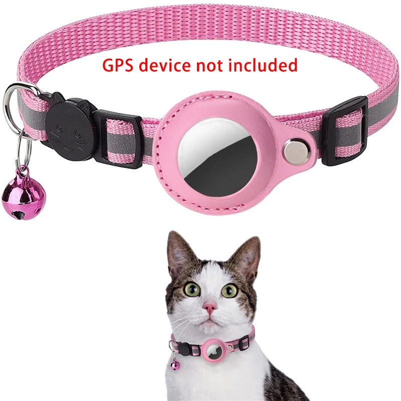 Anti-Lost Reflective Cat Collar with Airtag Case & Bell