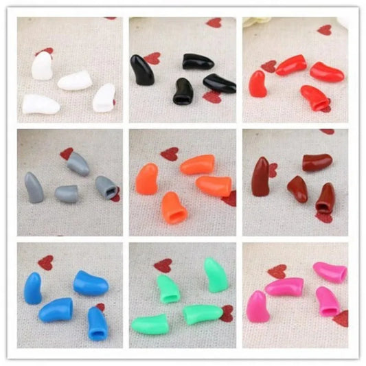 20pcs Colorful Soft Cat Nail Caps with Glue – Sizes XS to L, Safe for Cats & Dogs