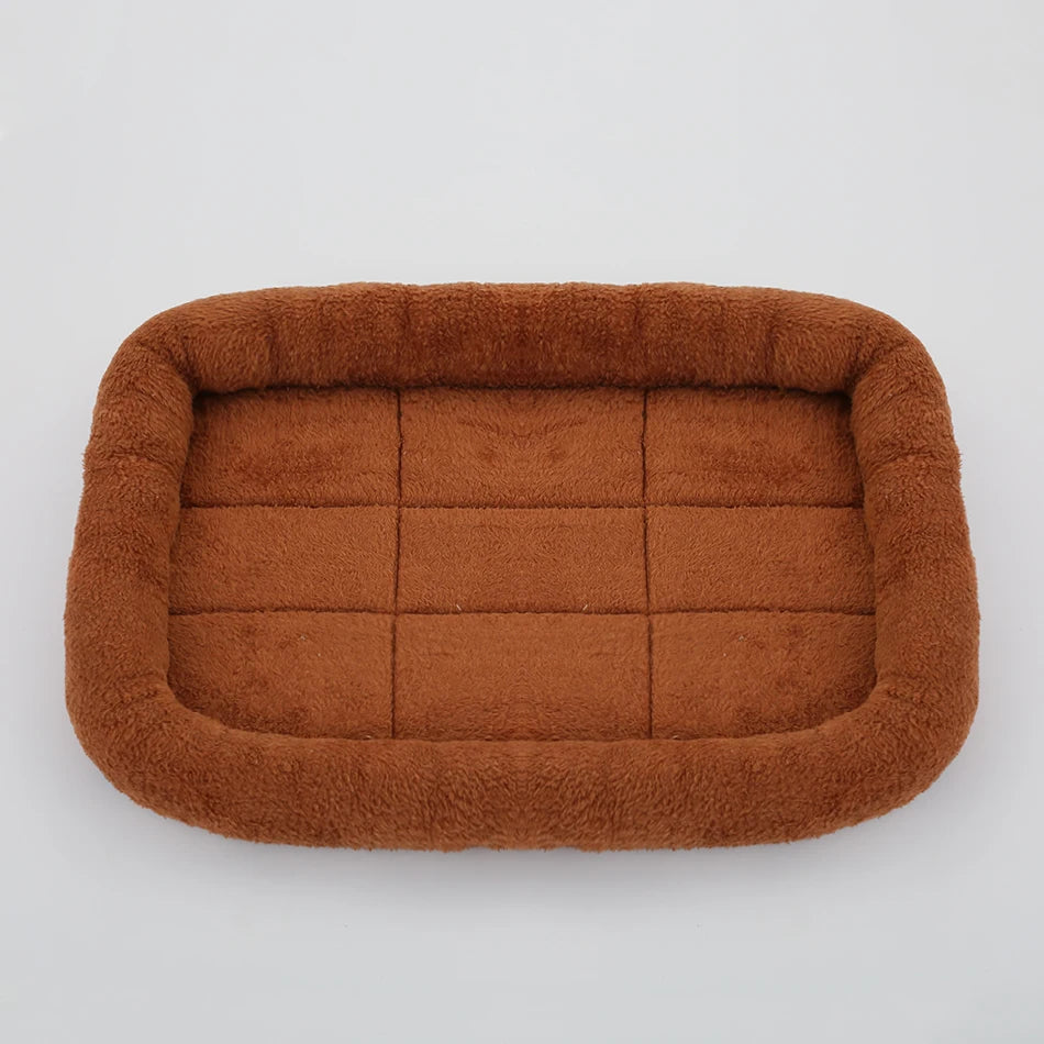 Soft Plush Square Pet Bed – Cozy Cushion for Cats & Dogs