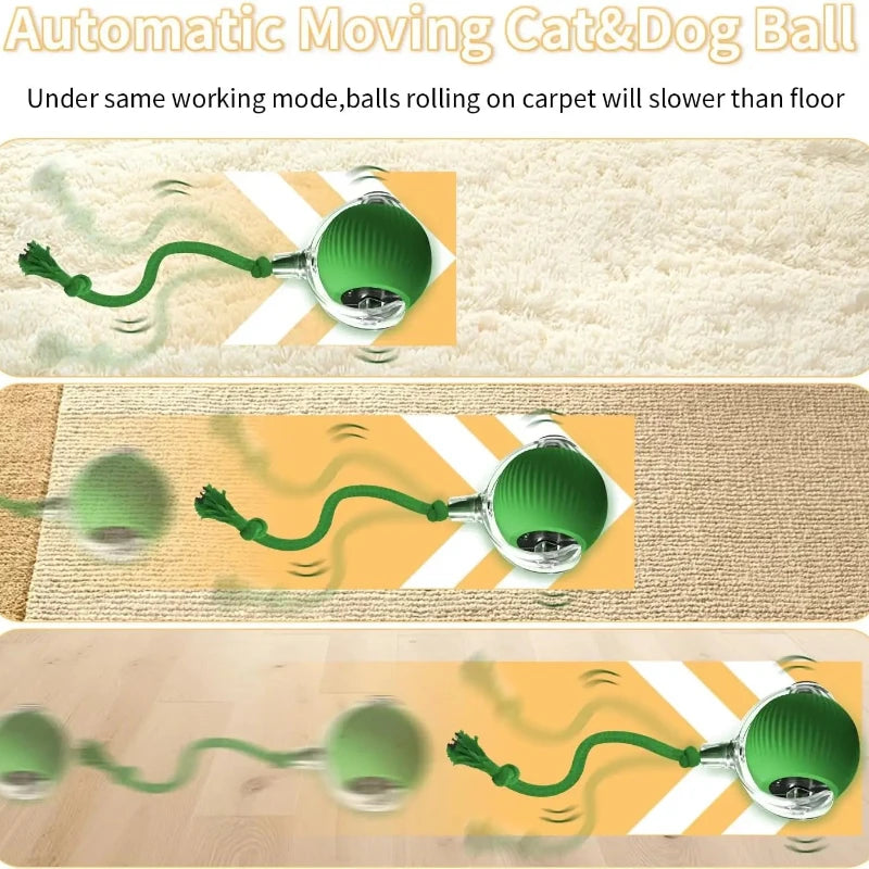 Interactive Cat Toys Ball Auto Electric Rolling Ball Toys Supplies for Cats/Kitty Pets Smart Automatic Teaser USB Rechargeable