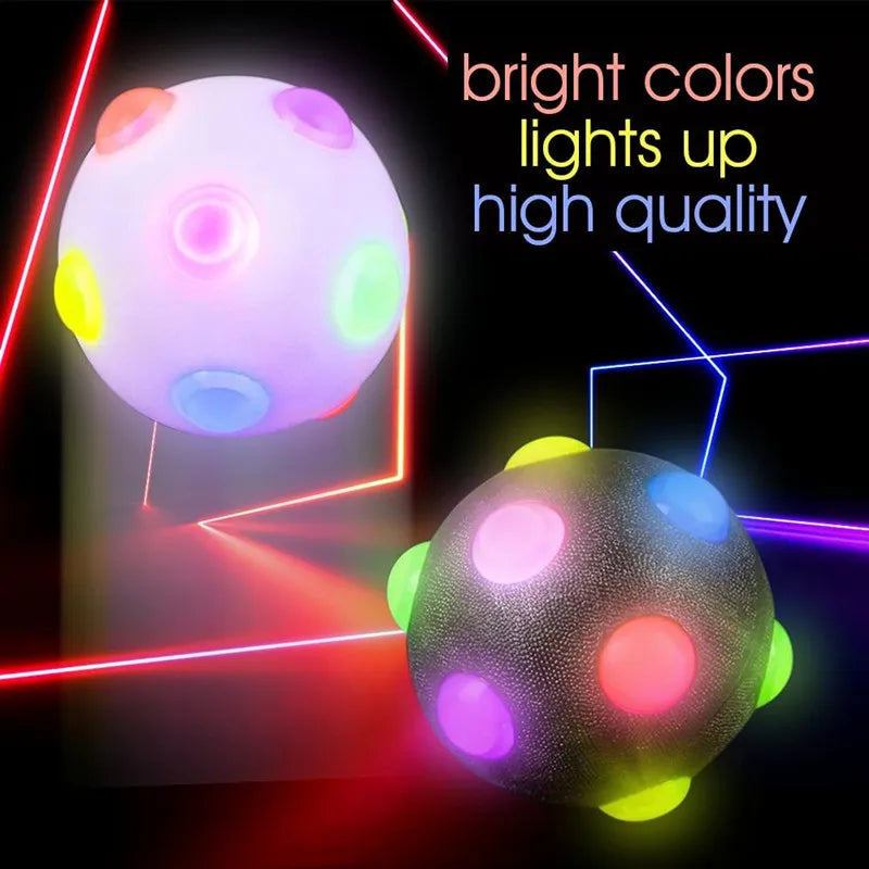 Glowing Pet Bouncy Ball – Disco Glitter Toy for Cats & Dogs