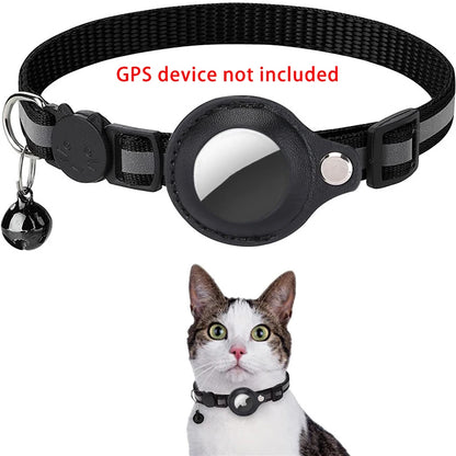 Anti-Lost Reflective Cat Collar with Airtag Case & Bell