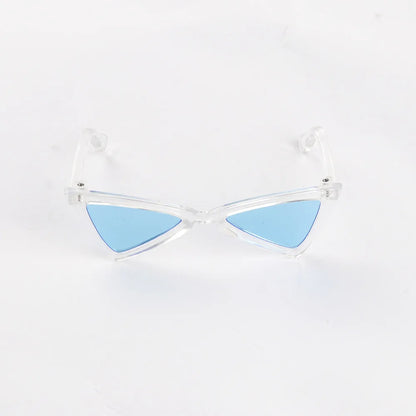 Vintage Triangle Cat Sunglasses – Reflective Eyewear for Small Cats & Dogs, Perfect Photo Prop