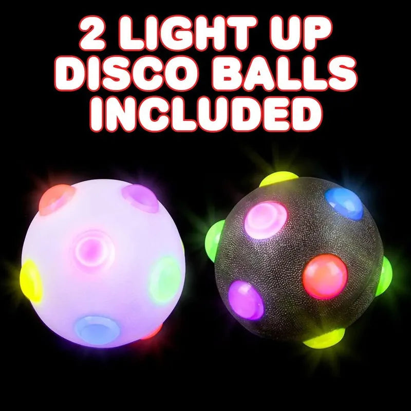 Glowing Pet Bouncy Ball – Disco Glitter Toy for Cats & Dogs