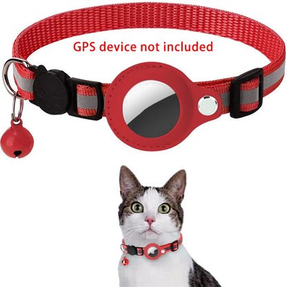 Anti-Lost Reflective Cat Collar with Airtag Case & Bell