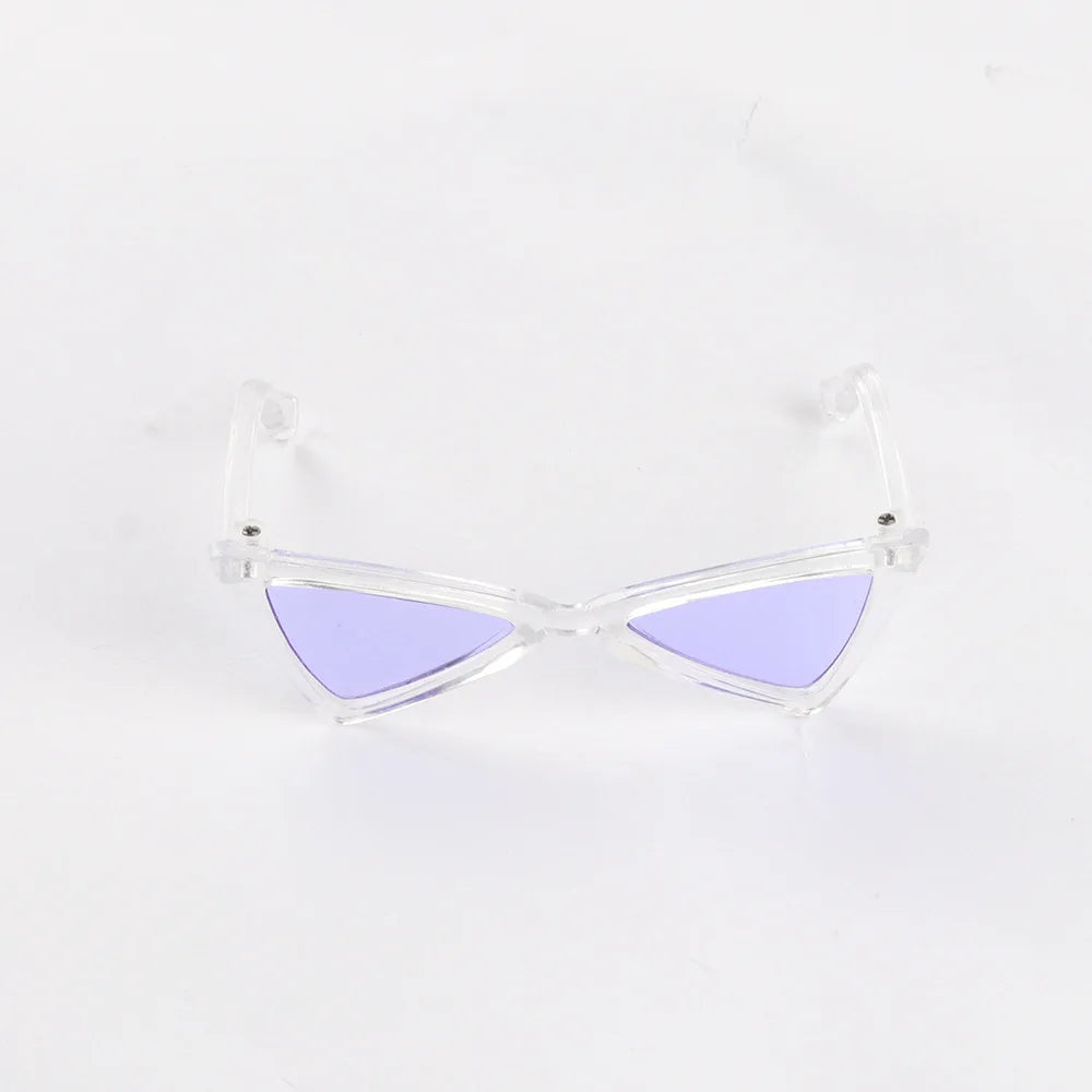 Vintage Triangle Cat Sunglasses – Reflective Eyewear for Small Cats & Dogs, Perfect Photo Prop