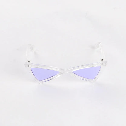 Vintage Triangle Cat Sunglasses – Reflective Eyewear for Small Cats & Dogs, Perfect Photo Prop
