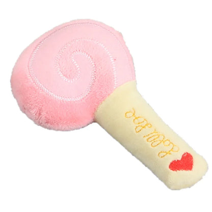 Plush Squeaky Dog Toy – Soft, Bite-Resistant Chew for Puppies & Training, Fun Fruit & Bone Designs