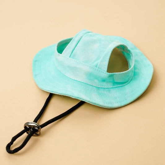 Cotton Pet Sun Hat with Ear Holes – Outdoor Protection for Cats & Dogs