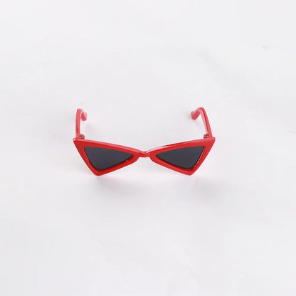 Vintage Triangle Cat Sunglasses – Reflective Eyewear for Small Cats & Dogs, Perfect Photo Prop