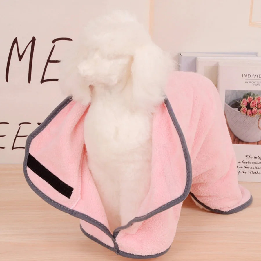 Super Absorbent Pet Bathrobe – Quick-Drying Towel with Full-Body Coverage for Cats & Dogs