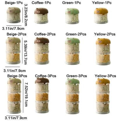 Cute Multi-Layer Pet Food Storage Box – Sealed & Moisture-Proof