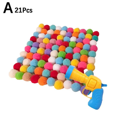 Interactive Plush Ball Shooter for Cats