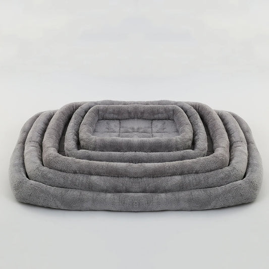 Soft Plush Square Pet Bed – Cozy Cushion for Cats & Dogs
