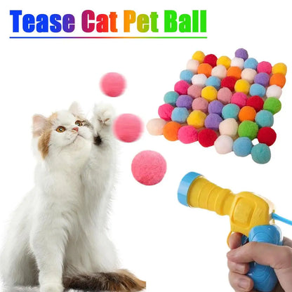 Interactive Plush Ball Shooter for Cats