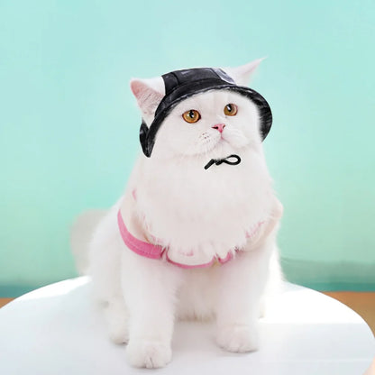 Cotton Pet Sun Hat with Ear Holes – Outdoor Protection for Cats & Dogs
