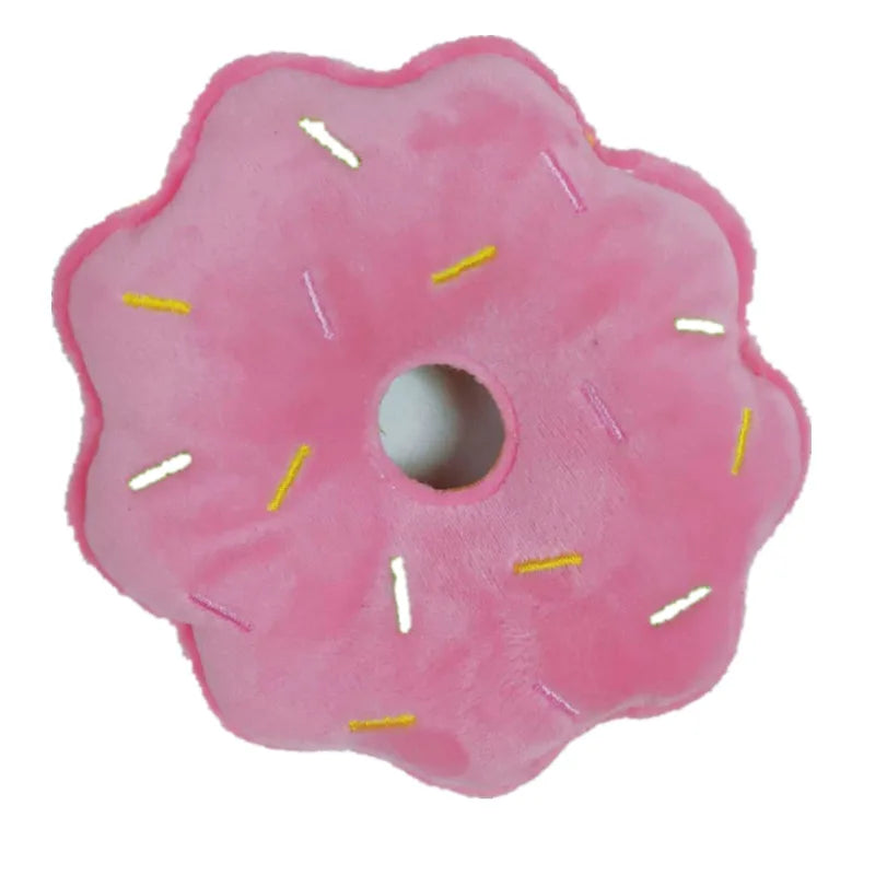 Plush Squeaky Dog Toy – Soft, Bite-Resistant Chew for Puppies & Training, Fun Fruit & Bone Designs