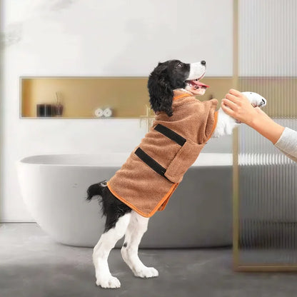 Super Absorbent Pet Bathrobe – Quick-Drying Towel with Full-Body Coverage for Cats & Dogs