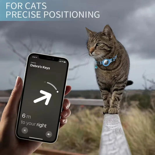 Anti-Lost Reflective Cat Collar with Airtag Case & Bell