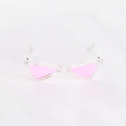 Vintage Triangle Cat Sunglasses – Reflective Eyewear for Small Cats & Dogs, Perfect Photo Prop