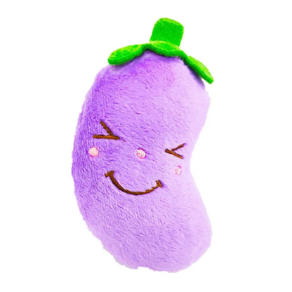 Plush Squeaky Dog Toy – Soft, Bite-Resistant Chew for Puppies & Training, Fun Fruit & Bone Designs