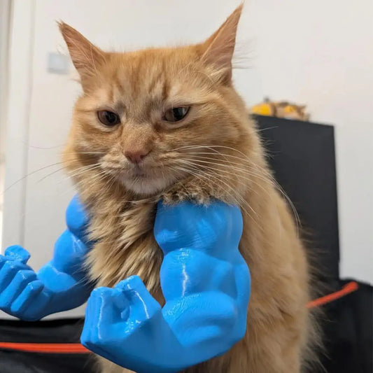 3D Printed Cat Muscle Arm – Funny Halloween Costume Accessory for Pets