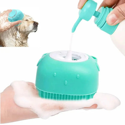 Soft Silicone Pet Bathing Brush & Massager – Grooming Tool for Cats & Dogs