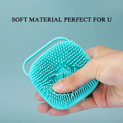 Gentle Silicone Pet Brush – Massages & Cleans with Built-In Shampoo Dispenser for Cats & Dogs