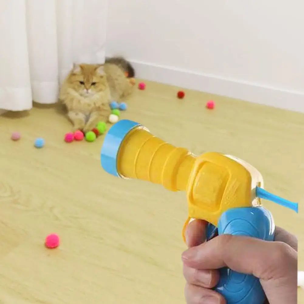 Interactive Plush Ball Shooter for Cats