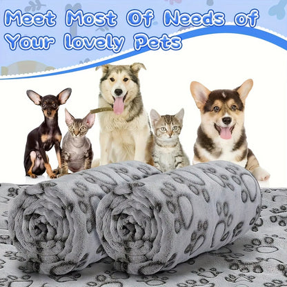 Soft Fluffy Pet Blanket – Warm, Comfortable & Cute Cartoon Design for Cats & Dogs