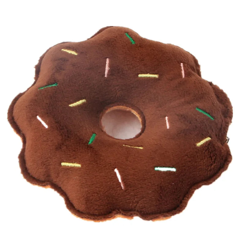 Plush Squeaky Dog Toy – Soft, Bite-Resistant Chew for Puppies & Training, Fun Fruit & Bone Designs