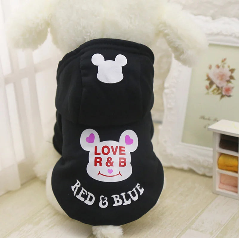 Winter Warm Pet Jacket with Hoodie – Thick Coat for Small Dogs