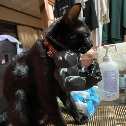 3D Printed Cat Muscle Arm – Funny Halloween Costume Accessory for Pets