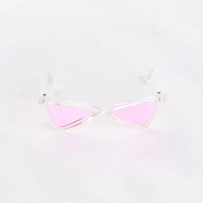 Vintage Triangle Cat Sunglasses – Reflective Eyewear for Small Cats & Dogs, Perfect Photo Prop