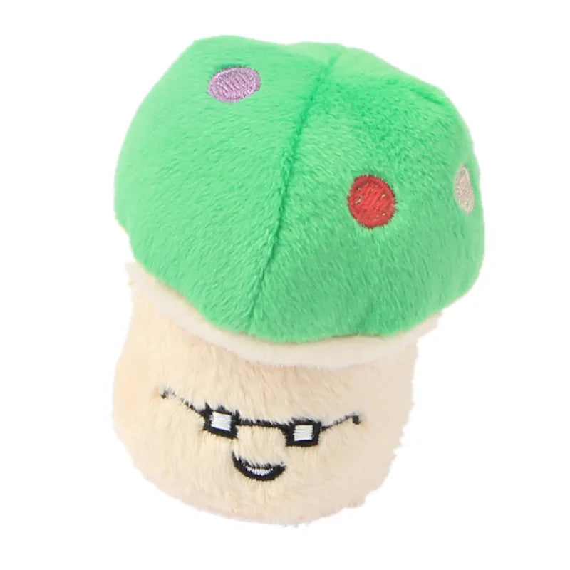 Plush Squeaky Dog Toy – Soft, Bite-Resistant Chew for Puppies & Training, Fun Fruit & Bone Designs