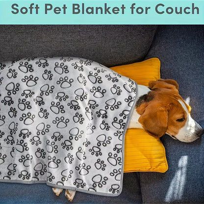 Soft Fluffy Pet Blanket – Warm, Comfortable & Cute Cartoon Design for Cats & Dogs